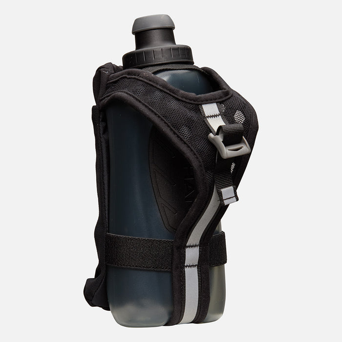 color:Black/Reflective Silver||view:sku image back||seo:Nathan SpeedDraw 2 18oz Flask - Black/Reflective Silver - Back View
