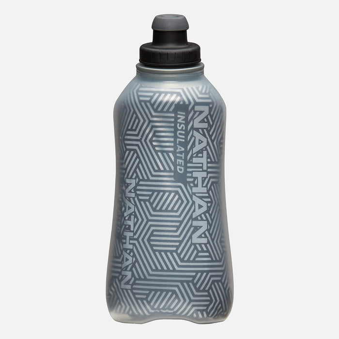 color:Black/Reflective Silver||seo:Nathan SpeedDraw 2 View Insulated 18oz Handheld Flask  - Black/Reflective Silver - 18oz insulated Flask Bottle