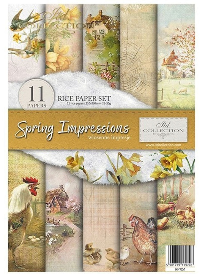 Spring Impressions Multi pack, rice paper design by ITD Collection, arts & entertainment > party & celebration, for decoupage and crafting