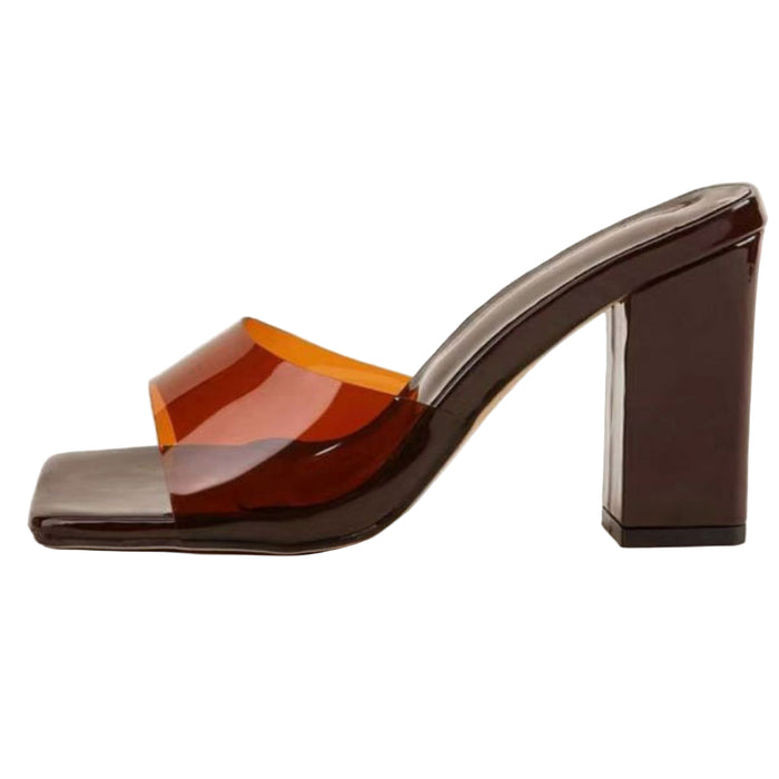 Square Toe Block Heels Sandals