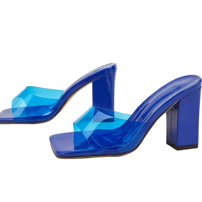Square Toe Block Heels Sandals