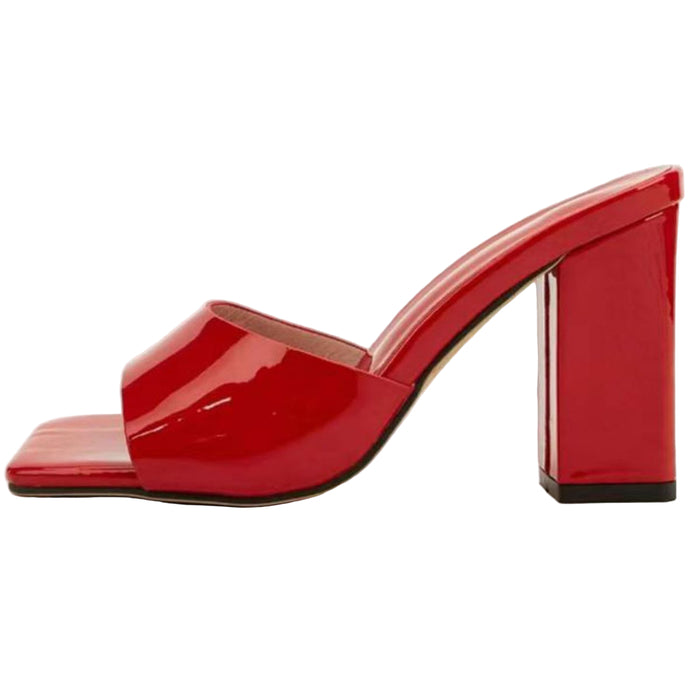 Square Toe Block Heels Sandals