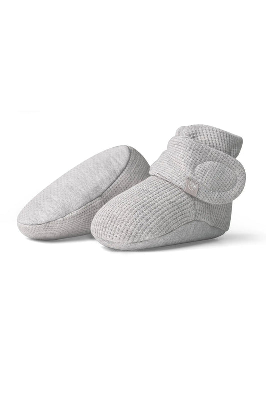 Stay-on Baby Boots, Waffle Knit, Thunderstorm Booties Goumikids 0-3 Months