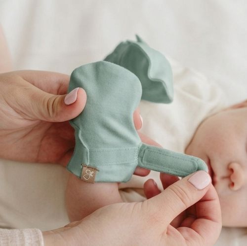 Stay-On Scratch Mittens - Sea Glass Scratch Mitts Goumikids
