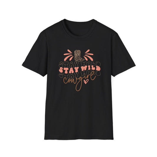 Stay Wild Cowgirl T-Shirt - funny t-shirt by Cheeky Business