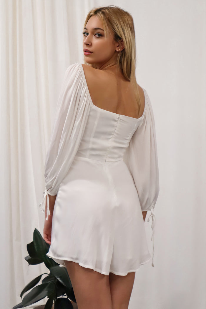 Stevie Mini Dress - White - Runway Goddess