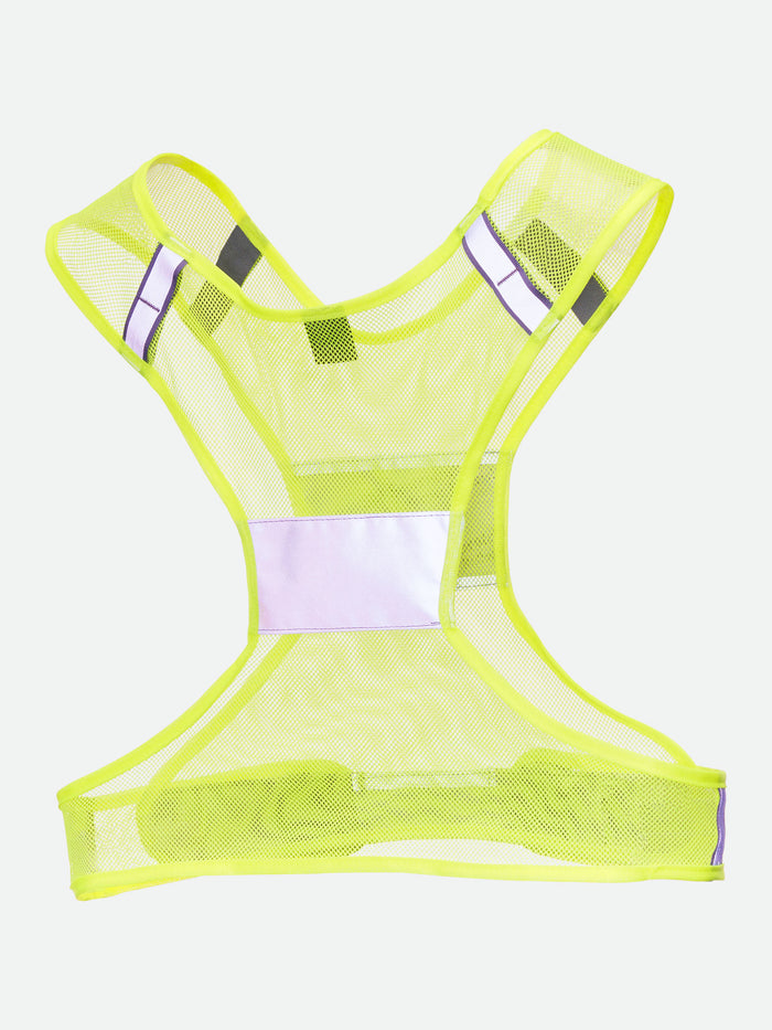 color:Safety Yellow||seo:Nathan Streak Reflective Vest - BackView