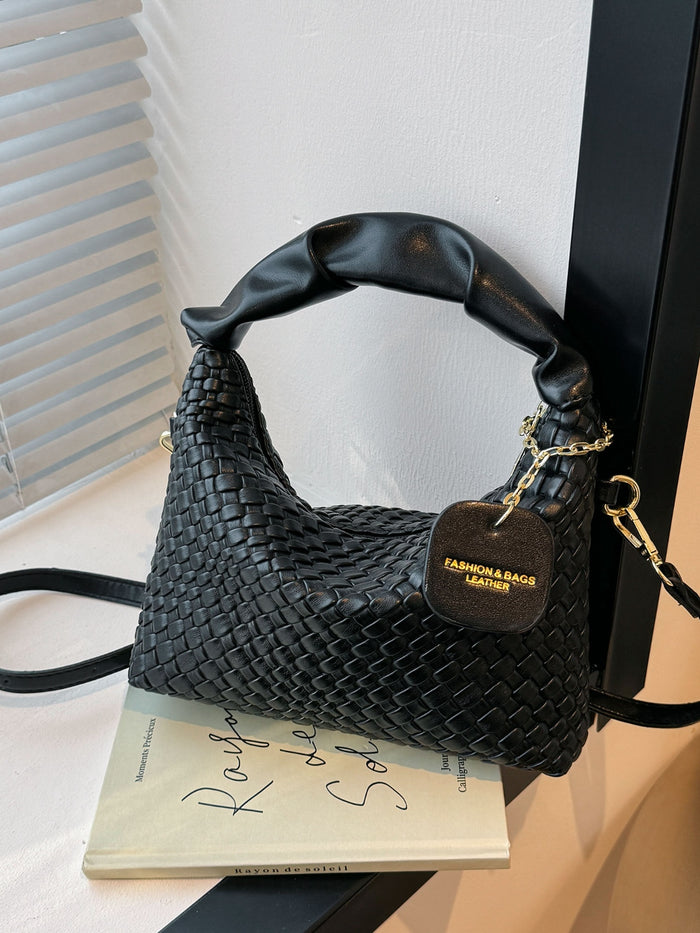 Stylish PU Leather Woven Crossbody Bag for Every Occasion