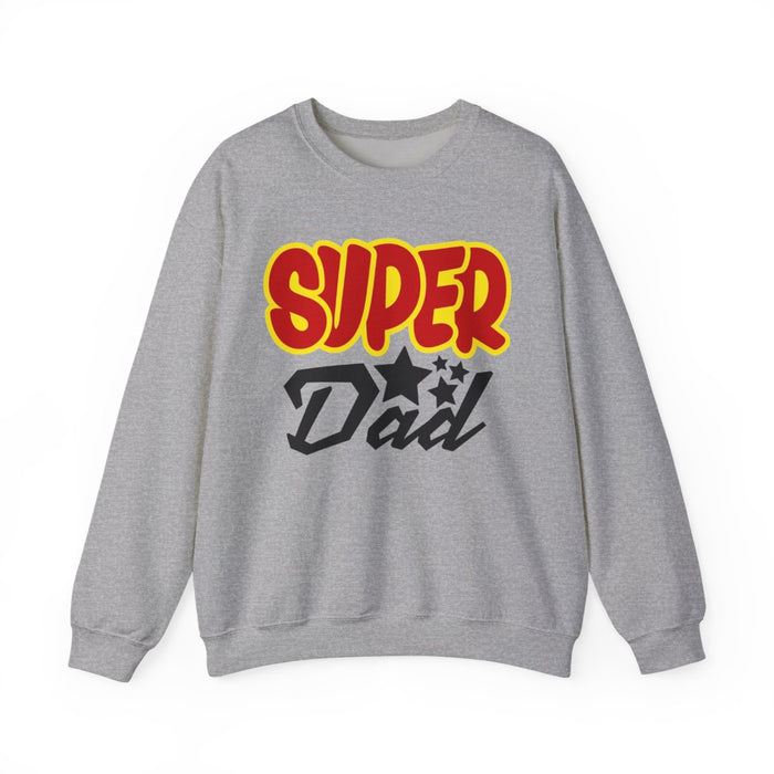 sand sweatshirt with super dad funny dad design