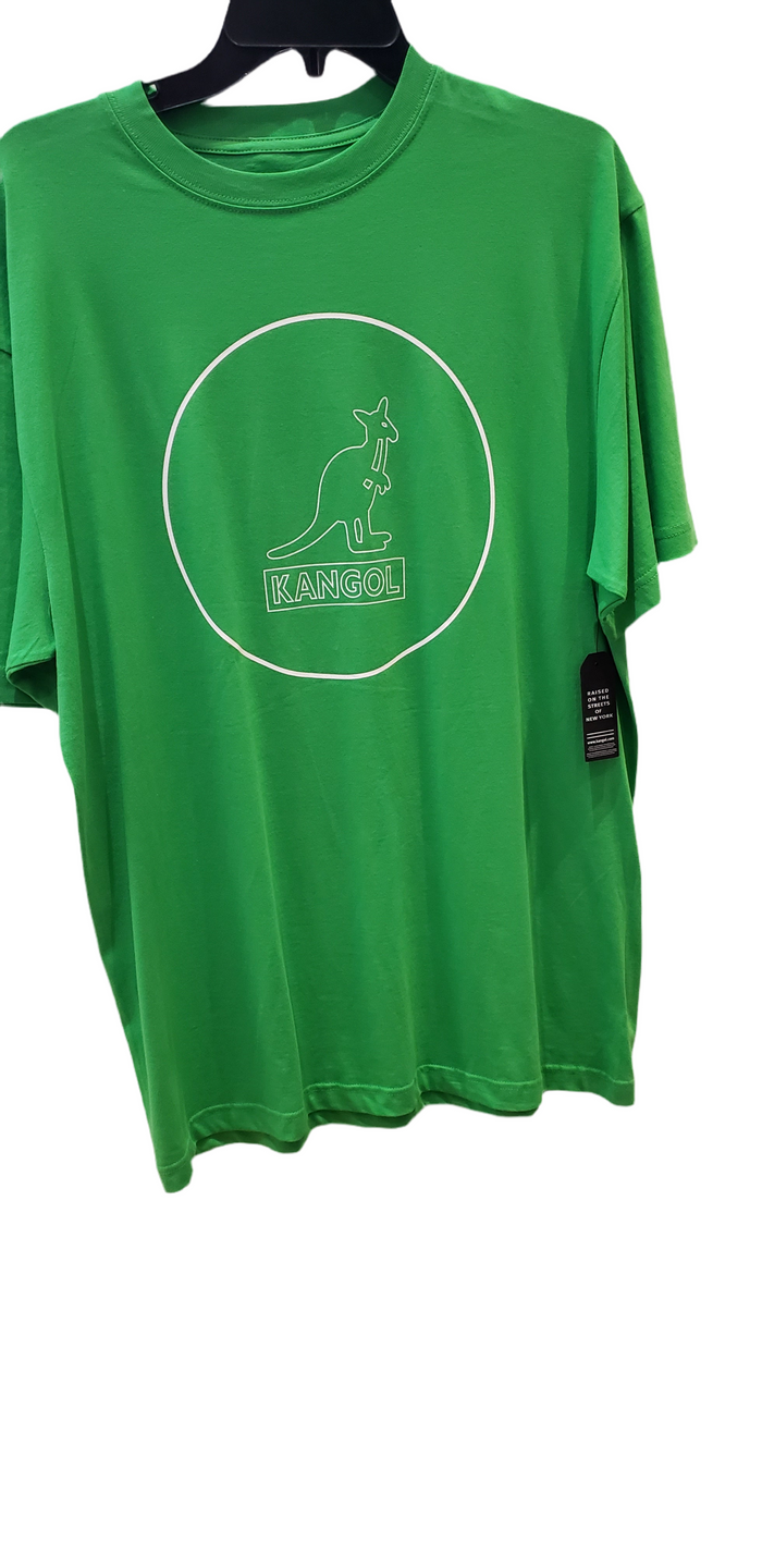 T-Shirt Kangol Vert Lime avec Logo