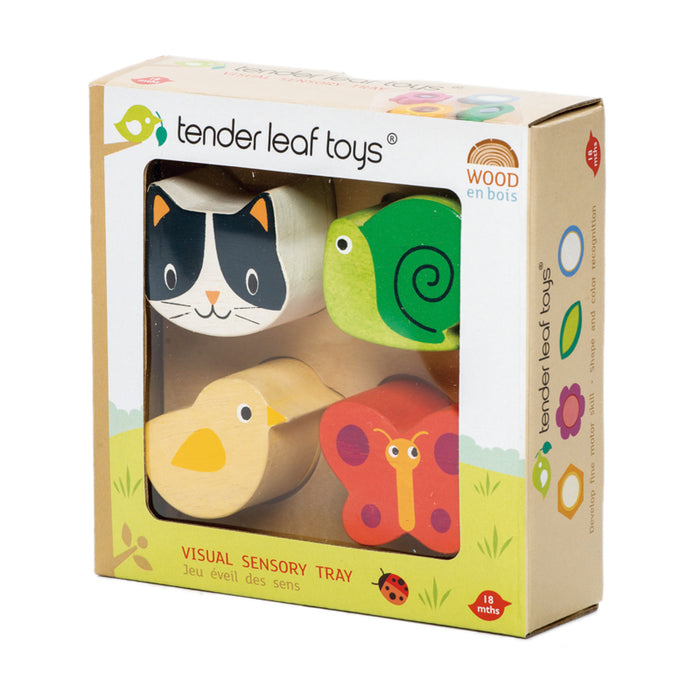 Tender Leaf Wooden Touch Animal Sensory Tray Puzzle