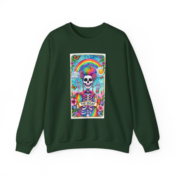 The IDGAF Skeleton Tarot Card Sweatshirt - funny sweatshirt by Cheeky Business
