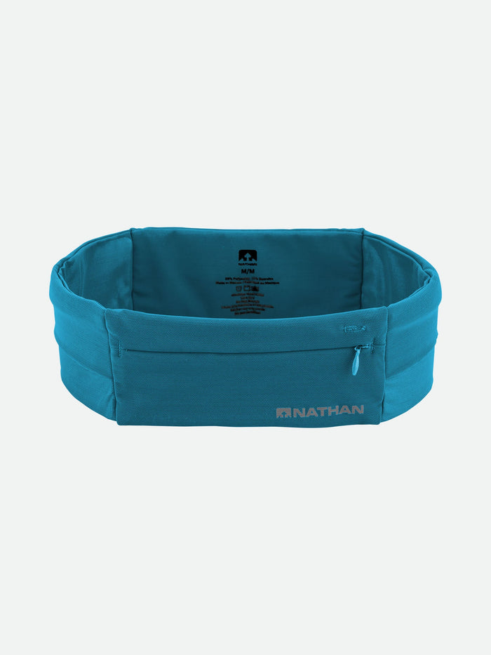color:Blue Jay||view image primary||seo:Nathan Zipster Lite Training Waist Belt - Blue Jay - Front of Belt