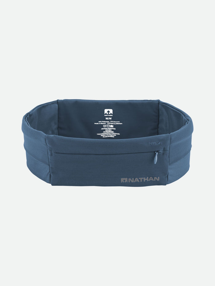 color:Blue Mirage||view:SKU image primary||seo:NATHAN Zipster Lite Training Waist Belt - Blue Mirage - Front of Belt