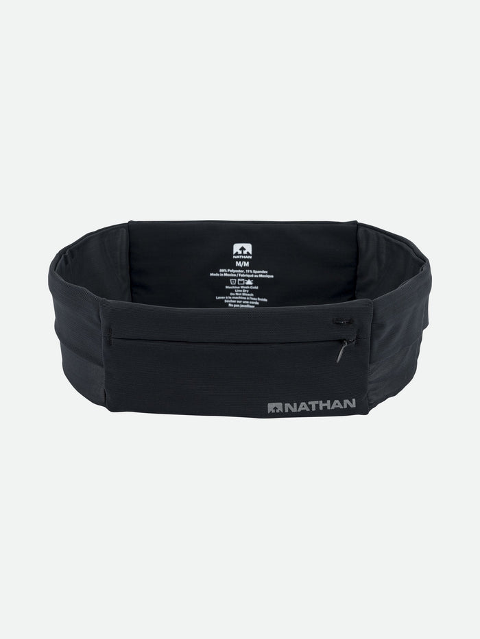 color:Black||view:SKU image primary||seo:NATHAN Zipster Lite Training Waist Belt - Black - Front of Belt