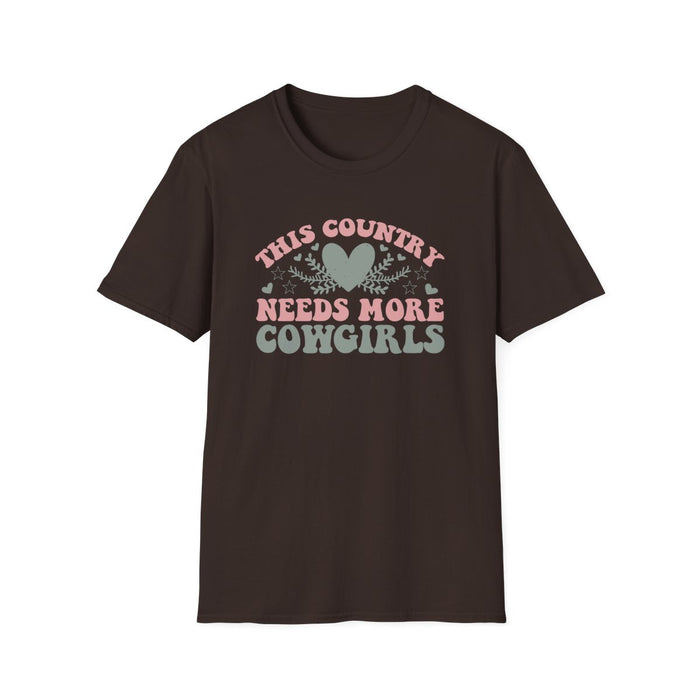 This Country Needs More Cowgirls T-Shirt - funny t-shirt by Cheeky Business