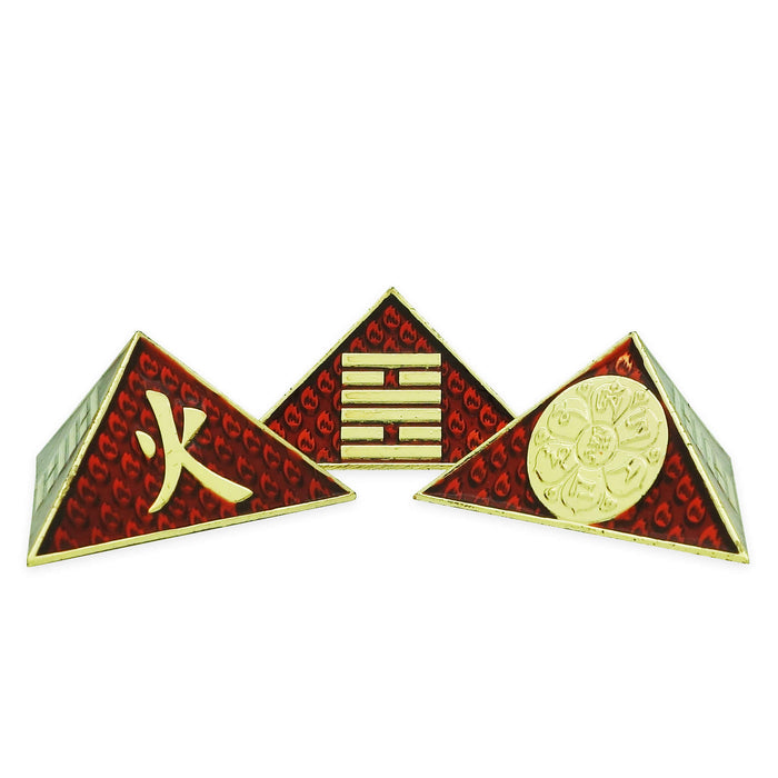 Three Triangular Prisms w/ Li Hexagram BIG FIRE