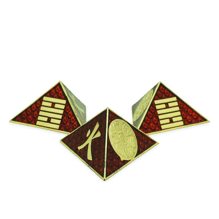 Three Triangular Prisms w/ Li Hexagram BIG FIRE