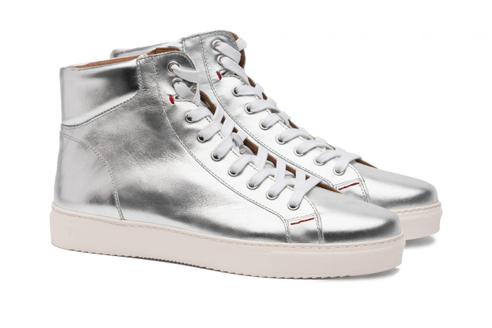 Moral Code Thrive Men's High-Top Sneaker -Silver-10.5 #color_silver