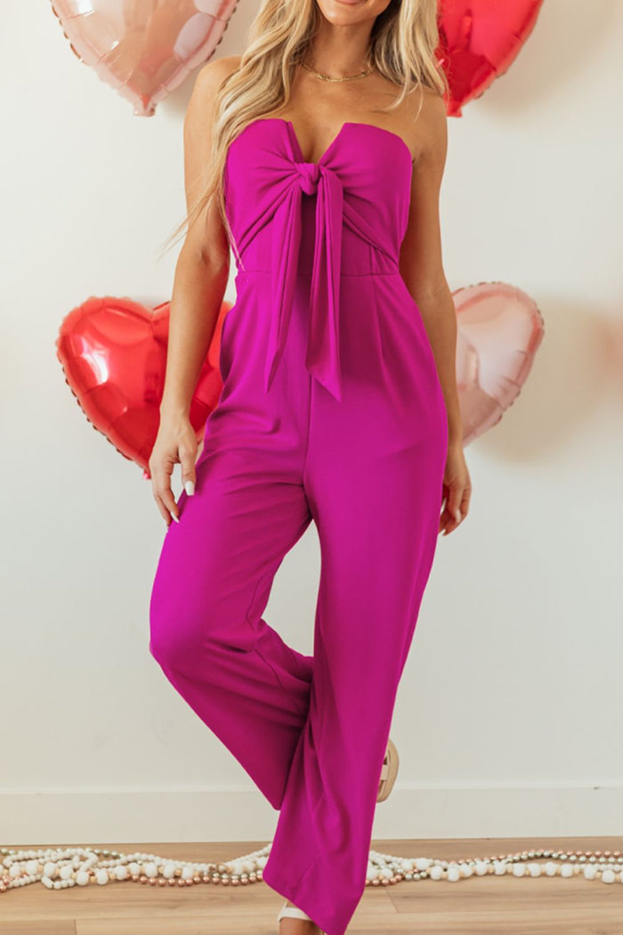 Tied Tube Wide-Leg Luxe Jumpsuit