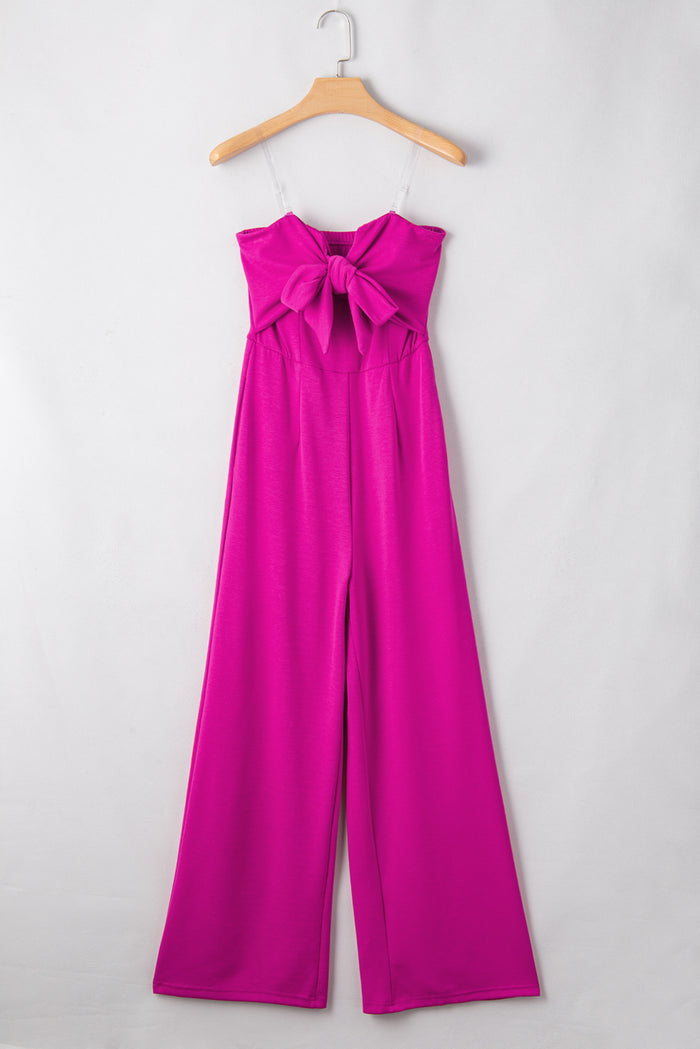 Tied Tube Wide-Leg Luxe Jumpsuit