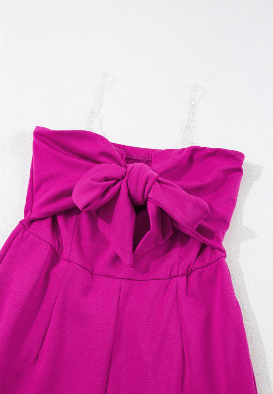 Tied Tube Wide-Leg Luxe Jumpsuit