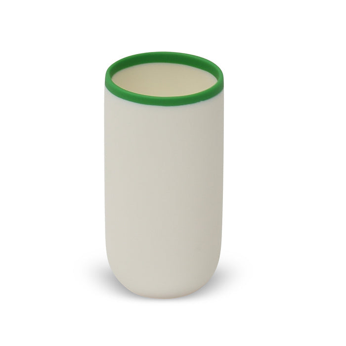 Ligne Tall White Cup With Grass Rim Eleish Van Breems Home