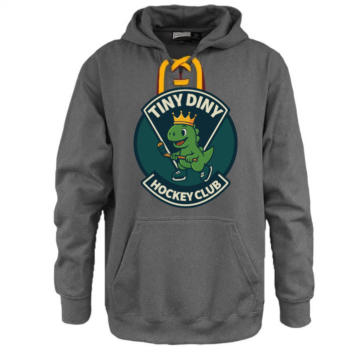 Tiny Diny Pennant Faceoff Hoodie with Custom Logo