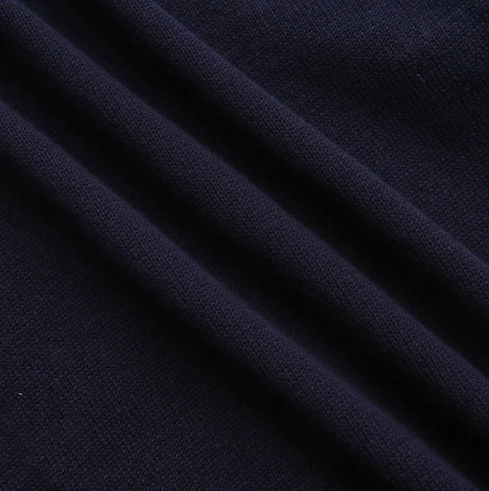 top l/s bear knit turtleneck - navy