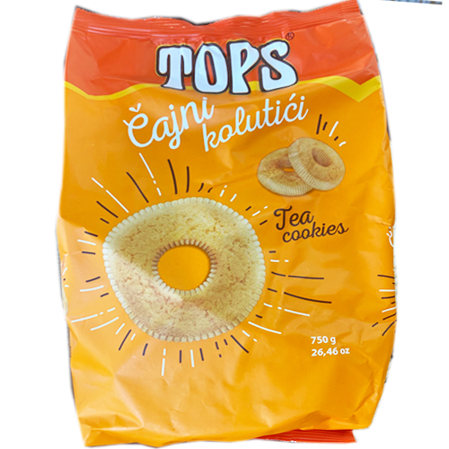 Tops Tea Biscuits / Cajni Kolutici 750g (Agrokomerc)
