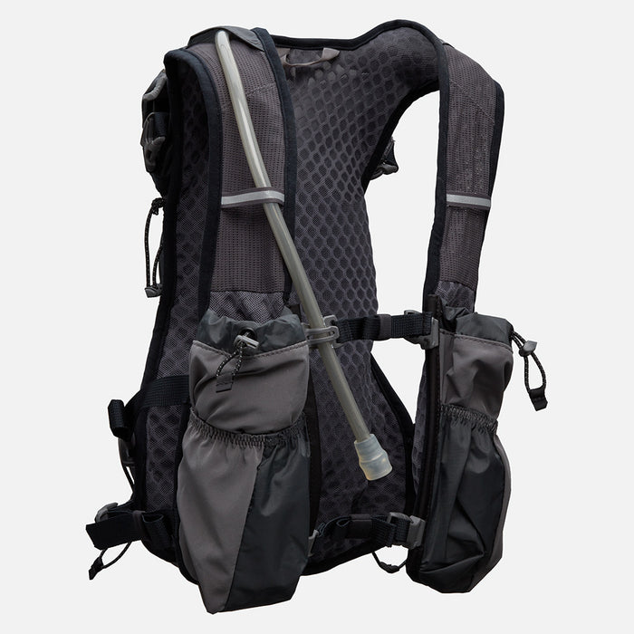 color:Charcoal/Reflective Silver||view:sku image primary||seo:Nathan TrailMix 2.0 12 Liter Unisex Hydration Pack - Charcoal/Reflective Silver - Front of Pack