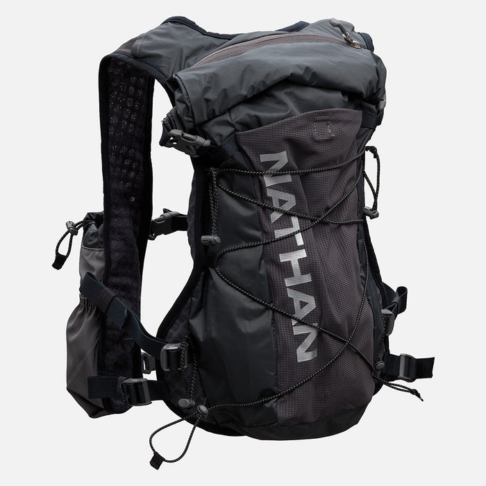 color:Charcoal/Reflective Silver||view:sku image back||seo:Nathan TrailMix 2.0 12 Liter Unisex Hydration Pack - Charcoal/Reflective Silver - Back Of Pack