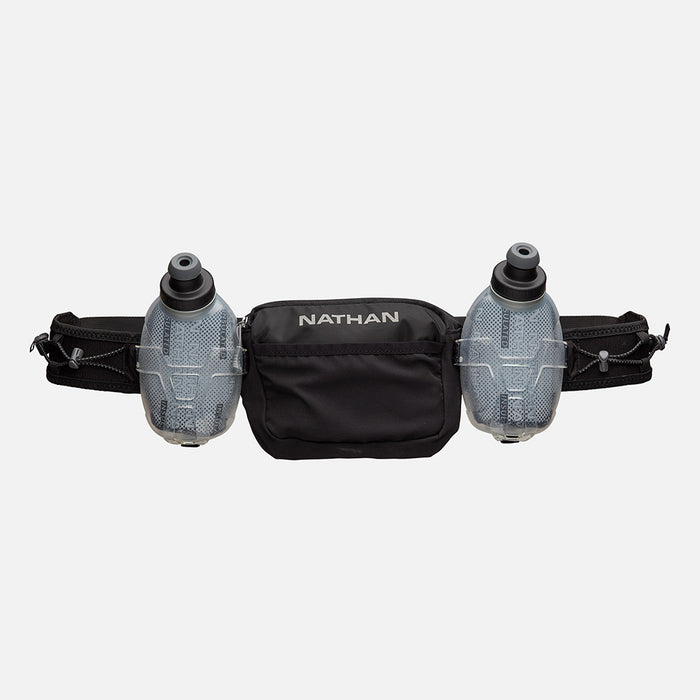 color:Black/Reflective Silver||view:sku image primary||seo:Nathan TrailMix Plus Insulated Hydration Waist Belt 3.0 - Black/Reflective Silver - Back View (Hero)