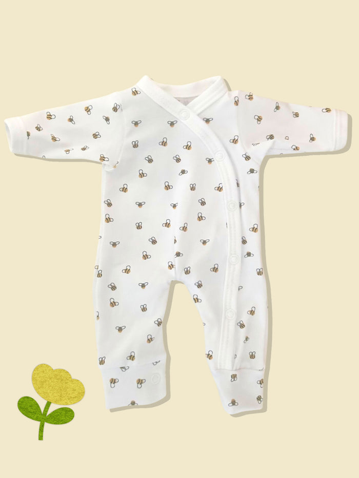 Unisex Premature Baby Sleepsuit, Buzzy Bees Sleepsuit / Babygrow Tiny & Small