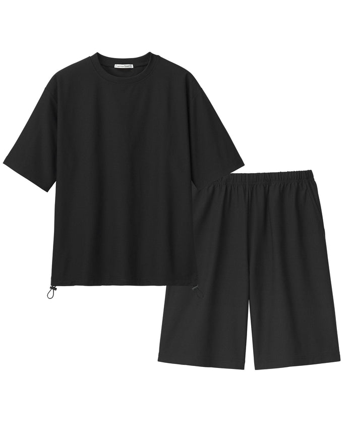UV-Cut Mesh Short Sleeve Top and Bottom Set