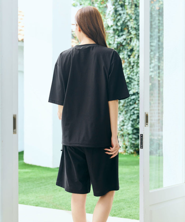 UV-Cut Mesh Short Sleeve Top and Bottom Set