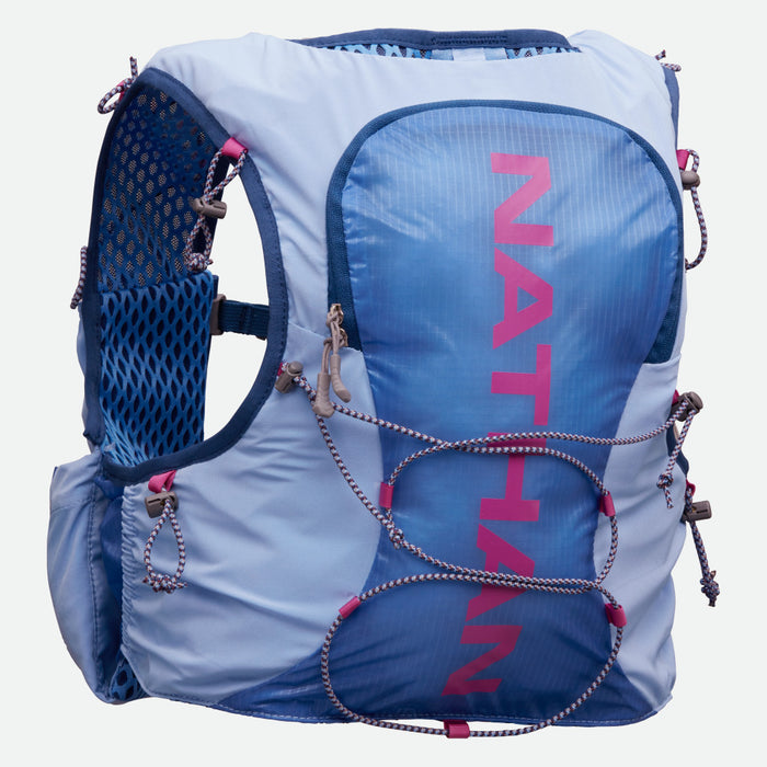 color:Periwinkle/Magenta||view:SKU image back||seo:Nathan VaporAiress 3.0 7 Liter Women's Hydration Pack - Periwinkle/Magenta - Back of Pack