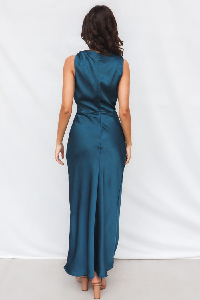 Vianna Formal Dress - Teal - Runway Goddess