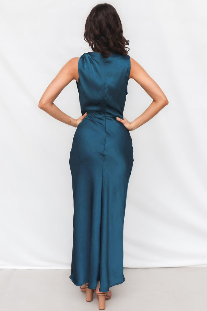 Vianna Formal Dress - Teal - Runway Goddess