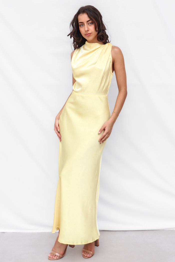 Vianna Formal Dress - Yellow - Runway Goddess