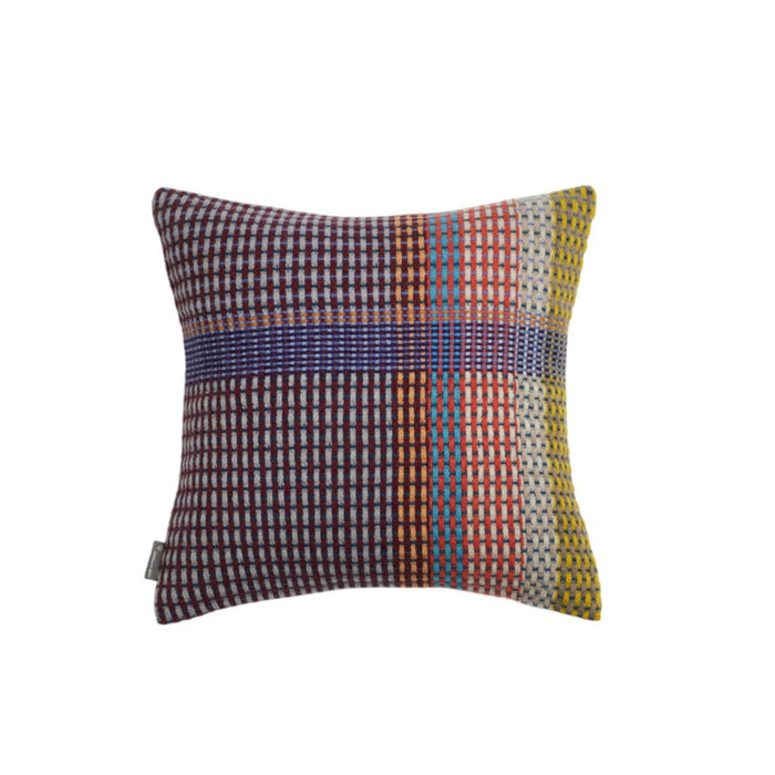 Seacole Lambswool Basket Weave Pillow, Mid Blue Eleish Van Breems Home