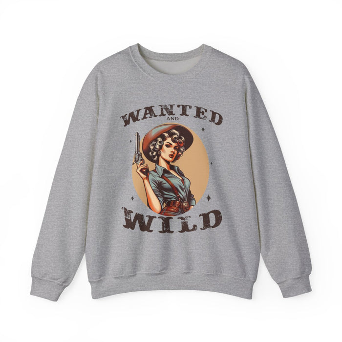 Wanted and Wild Cowgirl Sweatshirt - funny sweatshirt by Cheeky Business