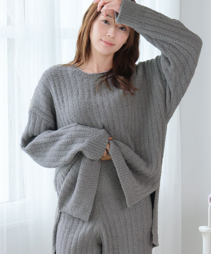 Warm Chenille Knit Top and Bottom Set