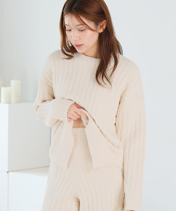 Warm Chenille Knit Top and Bottom Set