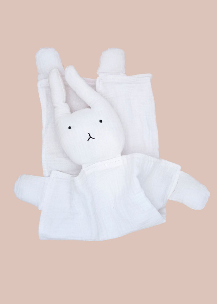 White 100% Organic Cotton Rabbit Comforter Little Dreamer