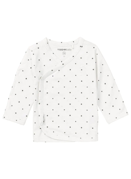 White Star Print Wrap Top, Organic Cotton Top / T-shirt Noppies