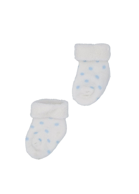 White With Blue Spots Stay-on Towelling Premature Baby Socks Socks Little Mouse Baby Clothing & Gifts
