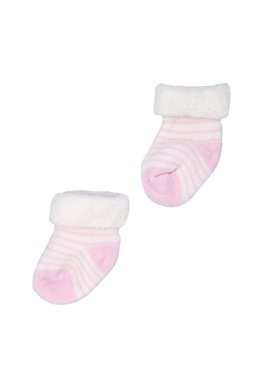 White With Pink Stripe Stay on Towelling Premature Baby Socks Socks Little Mouse Baby Clothing & Gifts