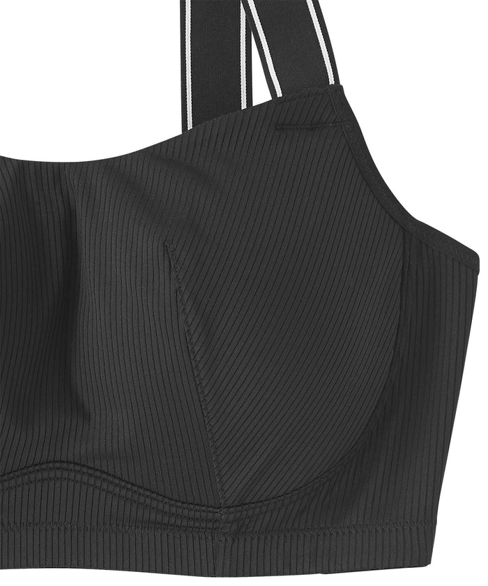 Wireless Ribbed Minimizer Bra (F-G-H Cup)
