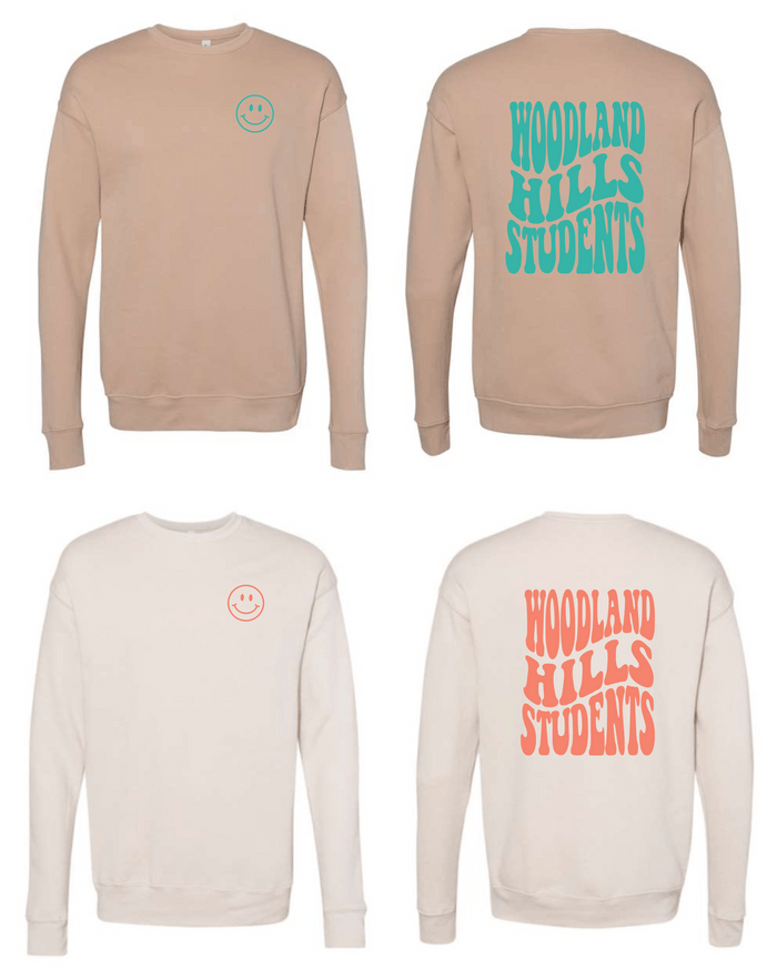 Woodland Hills Students Drop Shoulder Crewneck